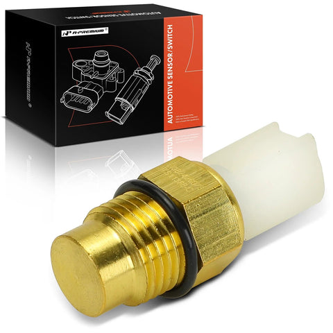 A-Premium engine coolant temperature sensor, 1-pin brass body with white plastic connector
