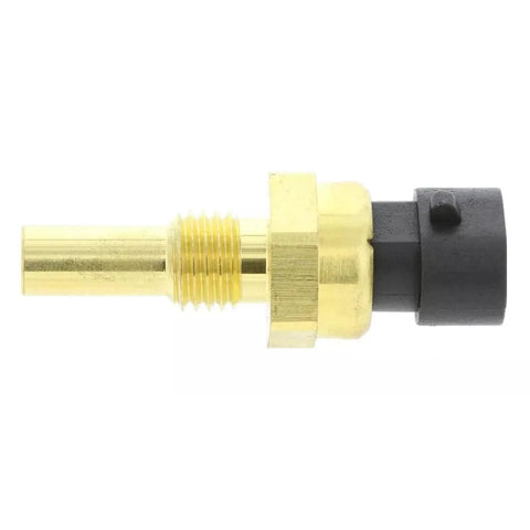 Engine coolant temperature sensor with brass body and black plastic connector