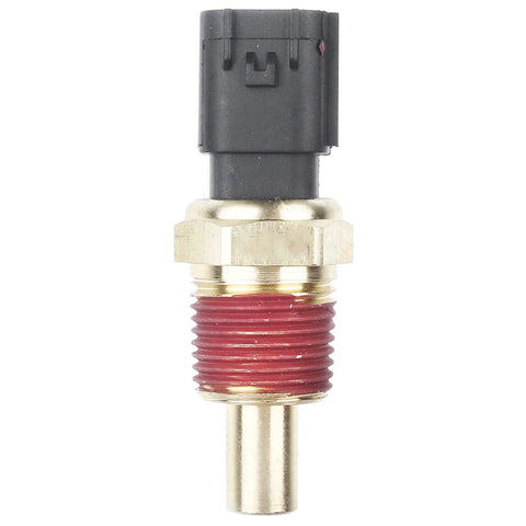 A-Premium engine coolant temperature sensor with brass threaded body and black connector.
