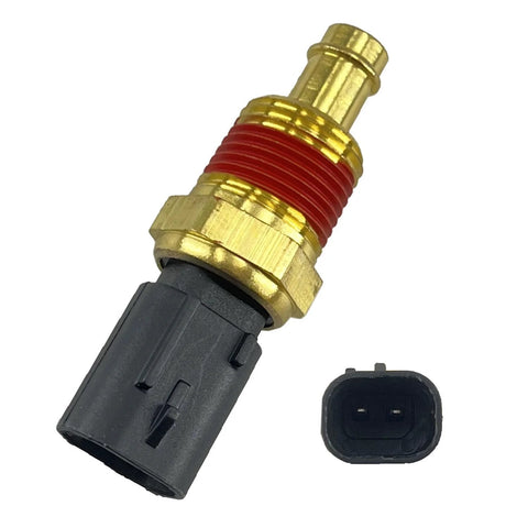 WEITARI engine coolant temperature sensor with brass threaded body, red seal and black 2-pin connector