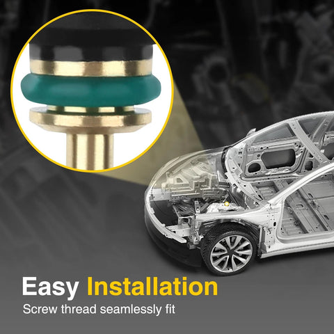 A-Premium engine coolant temperature sensor, brass body with green gasket, for BMW vehicles