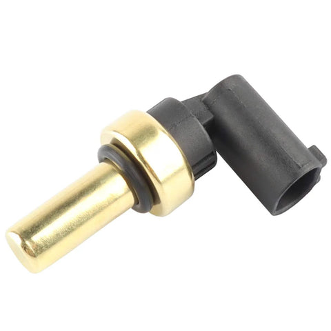 Coolant temperature sensor with brass probe and black plastic connector