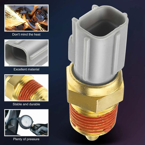 A-Premium engine coolant temperature sensor with gray plastic connector and brass threaded body for Ford/Lincoln/Mercury