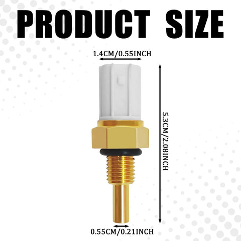 SamWinGear coolant temperature sensor with white plastic top and brass threaded body for Honda engines.