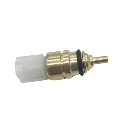 Engine coolant temperature sensor with brass body, white plastic connector and black O-ring