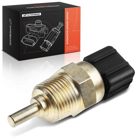 Engine coolant temperature sensor, A-Premium, brass body with black connector for Dodge, Hyundai, Kia vehicles