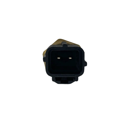 Engine coolant temperature sensor for Mitsubishi vehicles, 2-pin connector, brass body, black housing