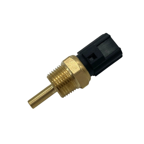 Engine coolant temperature sensor with brass threaded body and black plastic connector