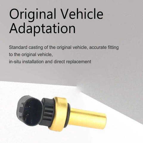 Engine coolant temperature sensor with yellow plastic stem and black connector, compatible with Chevy Cruze/Sonic/Trax.