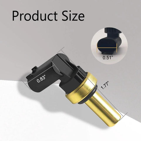 Zufoty engine coolant temperature sensor with black plastic housing and brass stem
