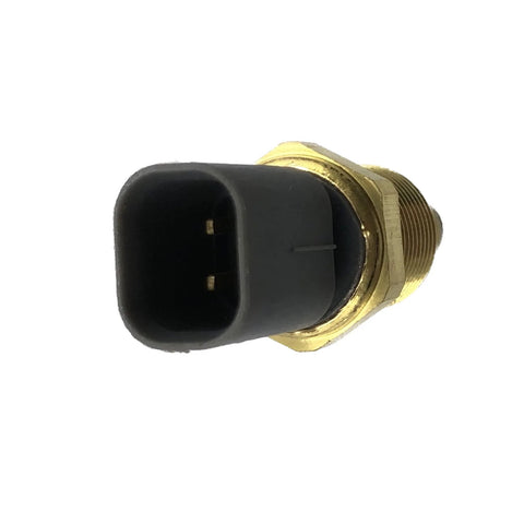 Engine coolant temperature sensor switch with brass threaded body and black 2-pin connector, DEVMO