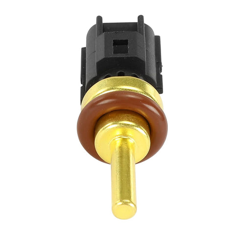 A-Premium engine coolant temperature sensor with brass probe, brown O-ring seal and black plastic connector