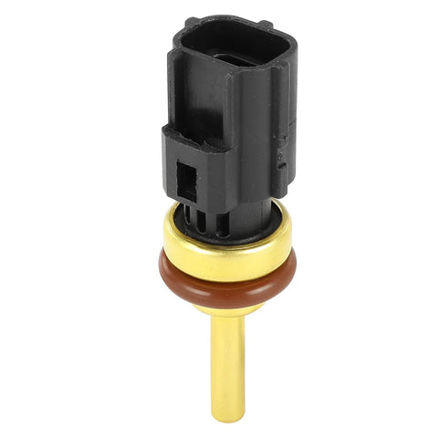 Engine coolant temperature sensor by A-Premium; black plastic connector, gold metal body, brown O-ring