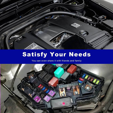 Engine bay with focus on electrical wiring and fuse box, related to Four Pack 30A 5Pin 12V Starter Relays Waterproof Heavy Duty Auto Relays