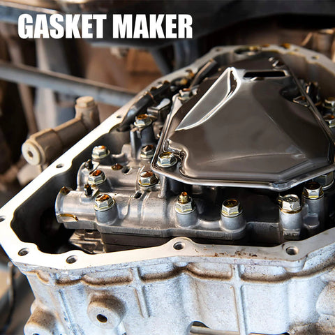 Engine close-up with Heavy Duty High Temp RTV Silicone Gasket Maker And Sealant For Auto And Machinery That Handles Serious Heat