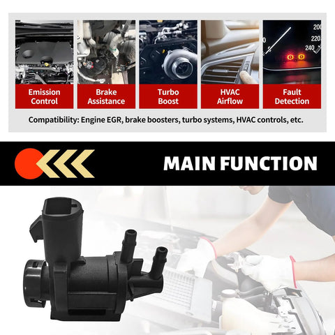 4x4 vacuum solenoid locking hub actuator, black plastic, Ford OE 7L1Z9H465B