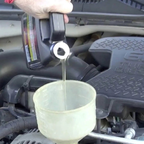 Pouring Heavy Duty Hyper Lubricant Engine Treatment For All Oils And Engines 32 Ounce Bottle Single into car engine