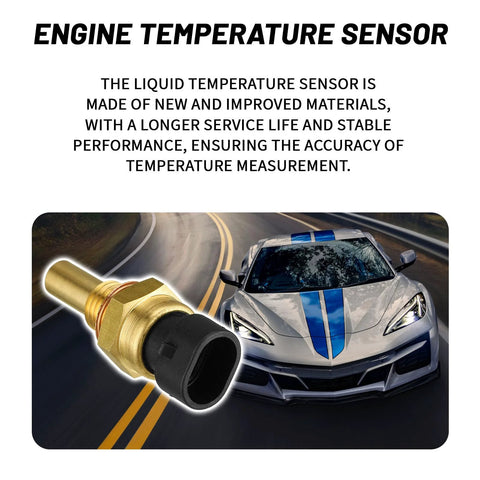 Engine coolant temperature sensor, MLAHUIER, gold/brass housing with black sensor tip