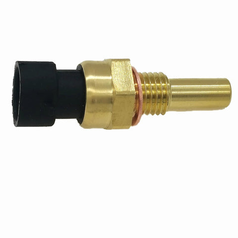 Engine coolant temperature sensor, 213-4514, brass body with threaded end and black plastic connector