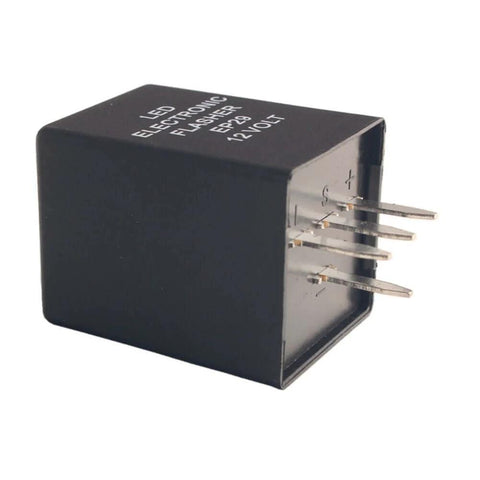 EP29N 4-Pin LED Flasher Relay Fix For Hyper Flash In 12V Turn Signals, LED electronic module, side view with visible pins.