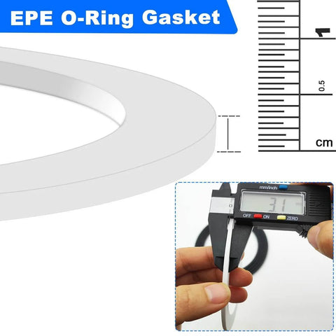 Sink Strainer Seal Kit For 3.5 Inch Drains With 2 O Rings And Rubber Gasket Set No Plumber's Putty Needed Twist On Install detail