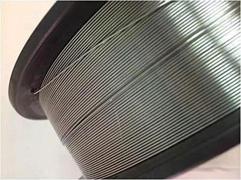 Close-up of ER308L Stainless Steel MIG Welding Wire 0.030 Inch Diameter, 2 Pound Spool, AWS A5.9 ASME SFA A5.9 Certified, Moisture Resistant