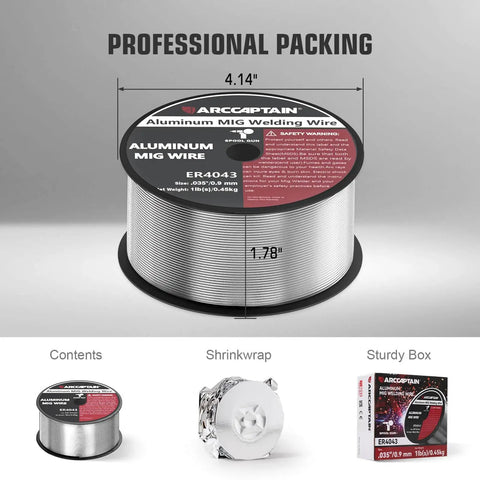 ER4043 Aluminum Welding Wire For MIG.035 Inch Diameter 1 Pound Spool AlSi5 Filler Metal Smooth Arc And Easy Welds image