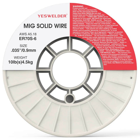 ER70S-6 MIG Wire Solid Carbon Steel.035 Inch 10 Lb Spool For DIY Friendly Feeds And Smooth Welds Copper Coated Wire With High Feedability
