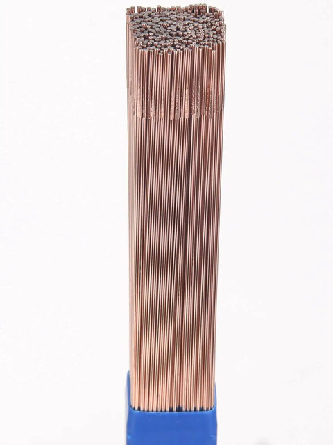 ER70S-6 TIG Welding Rod For Mild Steel One Sixteenth Inch By Sixteen Inch 5.5 Lb Pack in blue container