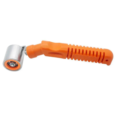 Pro Grade Seam Roller Hand Roller With Anti Slip Ergonomic Steel Roller for wallpaper, vinyl, car audio, DIY, orange handle
