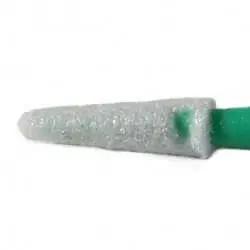 ESD Safe 3 Inch Small Pointed Foam Swab With Anti Static Polypropylene Handle close-up of reticulated foam tip for precision cleaning