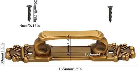 European Style Barn Door Handle Antique Metal Door Pull Handle for Sliding Doors Cabinets Drawers Cupboards Hardware 4 Pack