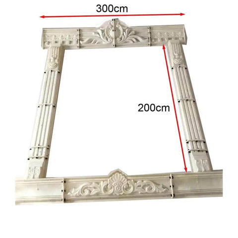 European Style Carved Window Frame Mold For Villas And Hotels GRC Concrete Decorative Mold With Antique Roman Column Pattern