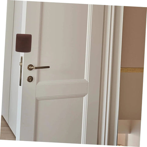 3 Pack EVA Door Clamps And Door Stops For Finger Pinch Guard And Anti Slam Edge Protector, installed on interior door.