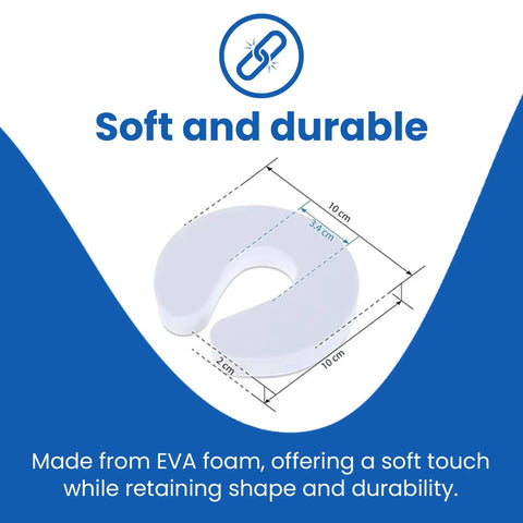 Experience top protection with an extra thick soft foam door pinch guard that cushions door slams, eco friendly pack of six.