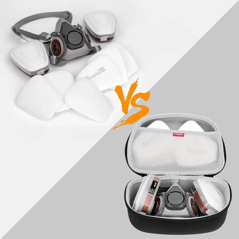 Durable hard EVA travel case protects your reusable half mask respirator 6100 6200 series and accessories during transport and storage