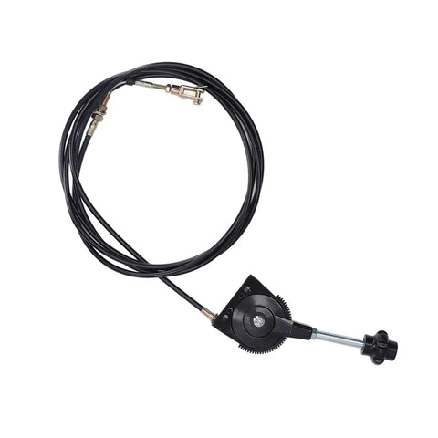 Universal Two Point Five Meter Excavator Throttle Cable Kit Manual Wire With Black Knob PU Cable And Stainless Steel Joints