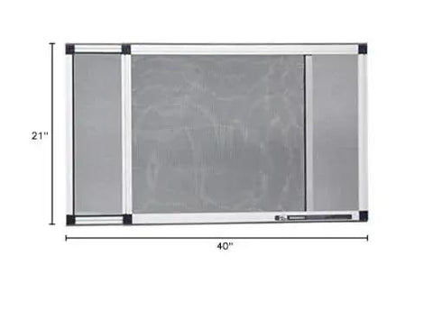 Expandable Window Screen Pack of 2 With Flame Resistant Fiberglass Mesh, Adjustable From 21 To 40 Inches Wide for Double Hung Windows