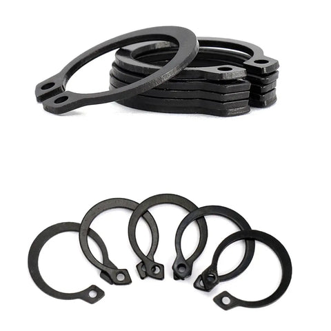 External Large Retaining Ring Set 50 Pcs Beefy 65Mn Steel Snap Rings 26 27 28 29 30 Mm Black Plated For Automobiles Electrical Bearings Heavy Duty Circlips Pro Grade Hardware Must Have