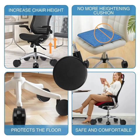 4 Inch Extra Large Chair Wheels 5 Pcs Heavy Duty Twin Office Chair Casters Replacement Seven Sixteenth Inch By Seven Eighth Inch Grip Ring For Furniture Hardwood Floors Desks Provides Stable Glide On Wood Carpet Rugs