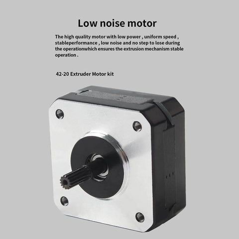 Front view of Prusa Accessory - Extruder Stepper Motor Replacement - Small Stepping Motor 42-20: 2 Phases 1A 1.8 Degrees 0.19 N.M.