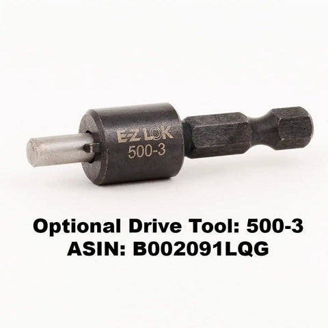 Optional drive tool for Externally Threaded Metal Insert In 303 Stainless Steel, model EZ Lok 500-3, ASIN B002091LQG