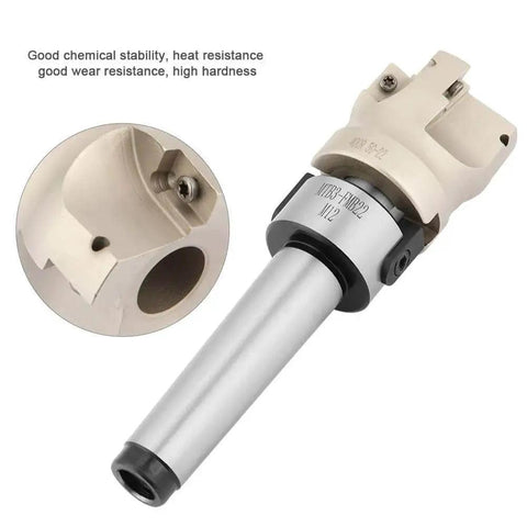 Face End Mill Set With MT3 FMB22 Holder Extension 400R50-22 For Plate Cutting And Heavy CNC Milling Includes 10 APMT1604 Carbide Inserts