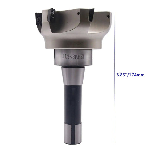 Face End Mill Arbor Set With 100 Mm Cutting Diameter 6 Flute Pro Grade CNC Shell Cutter R8 7 16 20 Thread Shank 32 Mm Bore