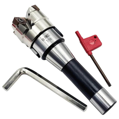 Face Mill Cutter Holder For MFWN9050R 22 4T And R8 FMB22 7 16 Inch Blade Set With WNMU080608 Spanners, steel body