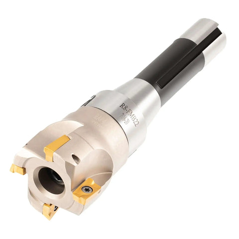 Face Mill And Insert Set For R8 FMB22 Arbor With 50mm Cutter And 7 By 16 By 20 UNF Thread, Includes 10 APMT1604 Carbide Inserts And T15 Wrench