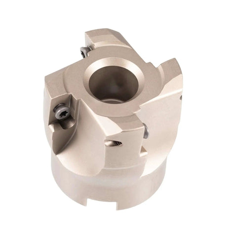 Face Mill And Insert Set For R8 FMB22 Arbor With 50mm Cutter And 7 By 16 By 20 UNF Thread, Includes 10 APMT1604 Carbide Inserts