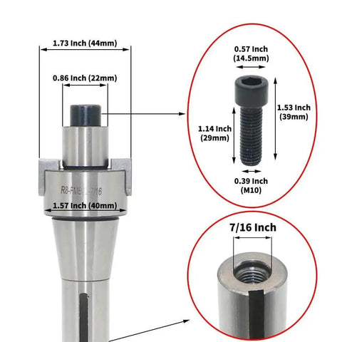 Face Milling Cutter Holder 90 Degree Tooling For Rough Milling And Step Milling On Milling Machines 2.48 Inch Diameter