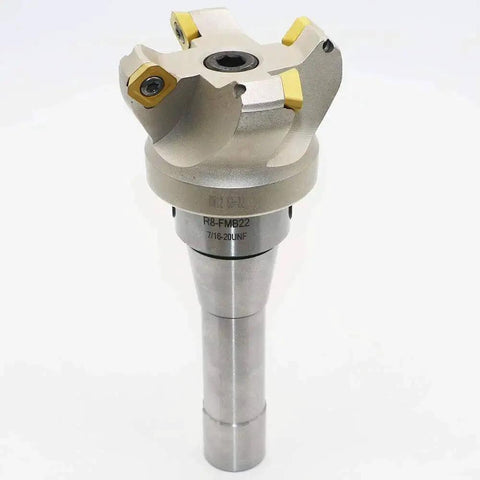 2.5 Inch Face Milling Cutter Kit With KM12 Holder And 63mm CNC End Mill R8 FMB22 Shank Shell Mill Arbor Four SEHT1204 Carbide Inserts