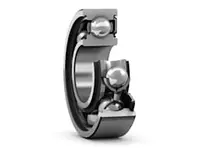 FAG 6200RSR radial deep groove ball bearings offer smooth low friction rotation with sealed rubber shields, front view